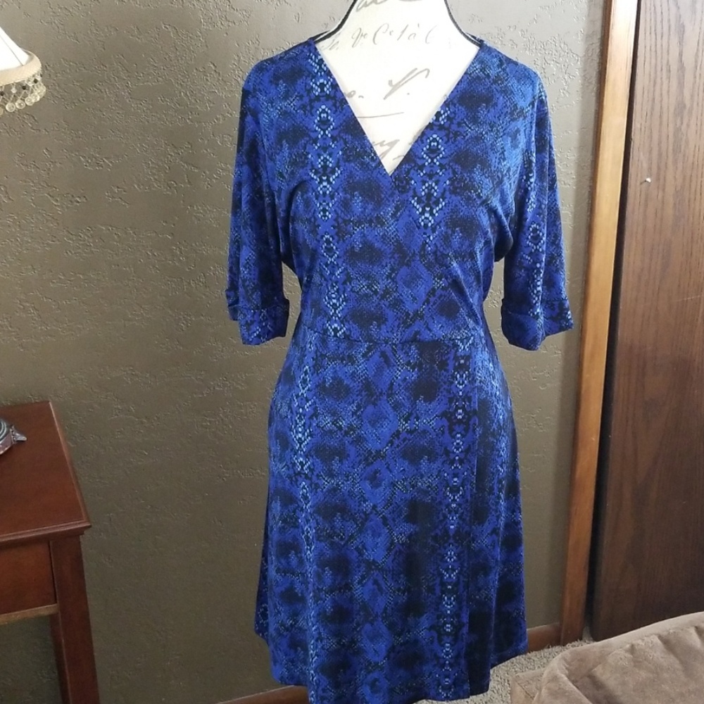 Snakeskin patterned dress